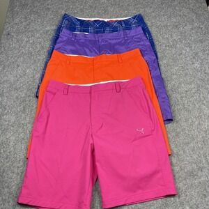 Lot Of 4 Puma Golf Dealer Shorts 10" Mens 36 X 10" Inseam 535522 Retail $70